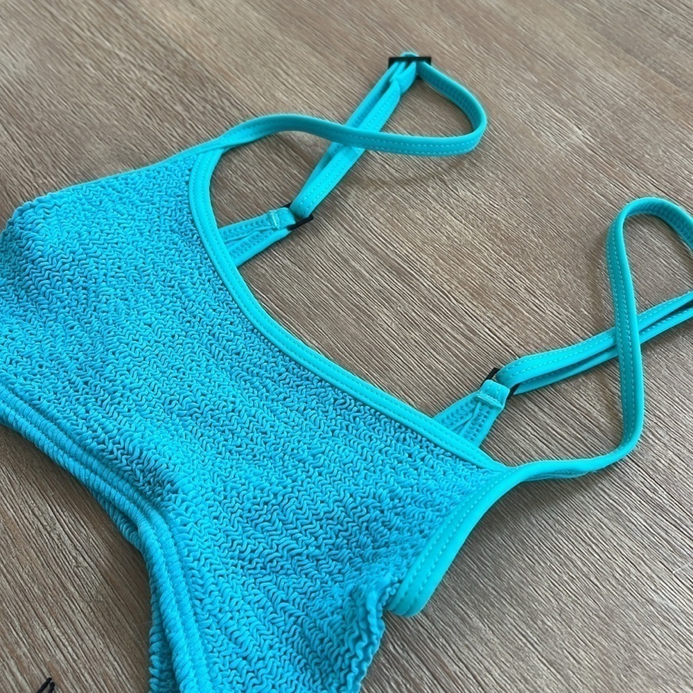 Bond Eye Strap Mishy one piece swimsuit teal blue one size cut out - Picture 4 of 12